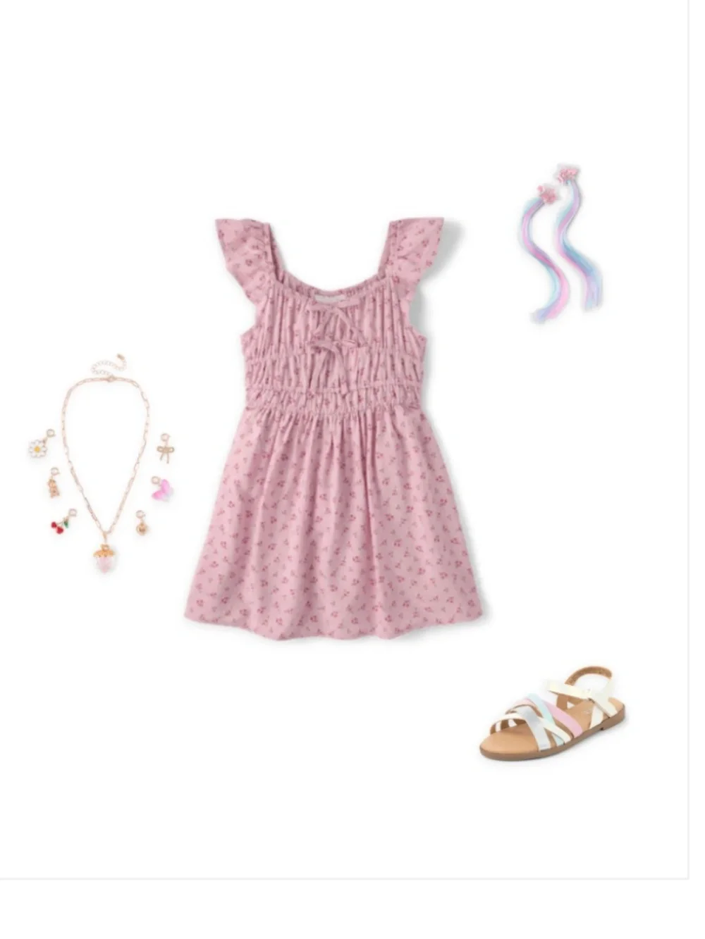 The Children's Place Floral Bow Flutter Dress